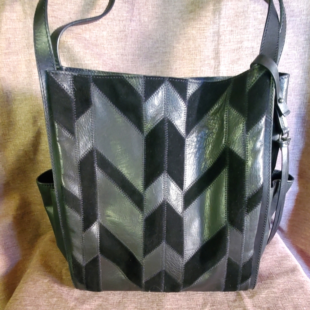 Beautiful Lucky Brand Leather Tote Bag in Black